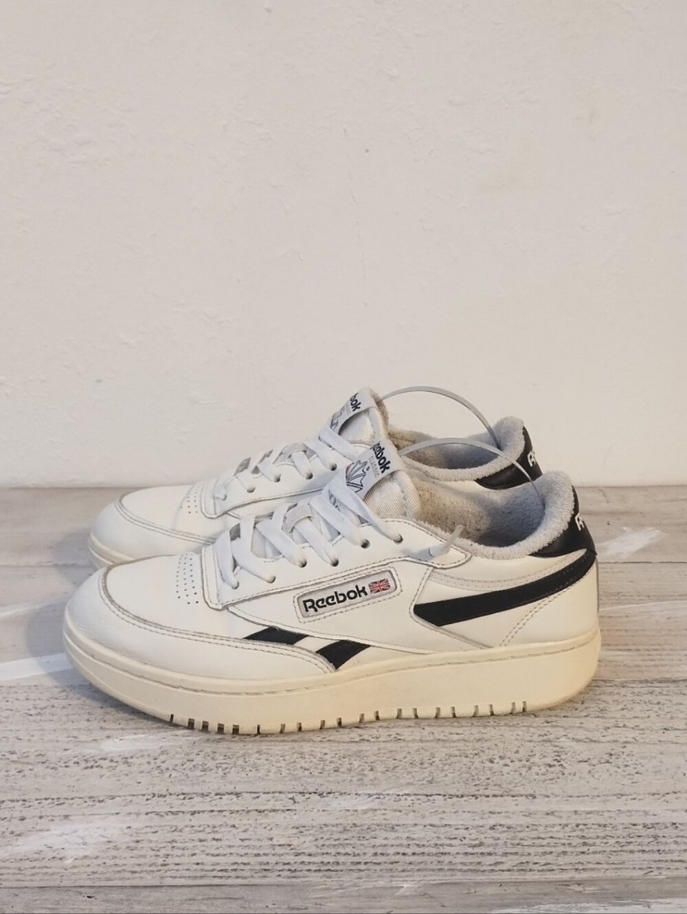 Reebok Club C Double - Chalk Black( U.S.A Women’s Size 10) (059503)